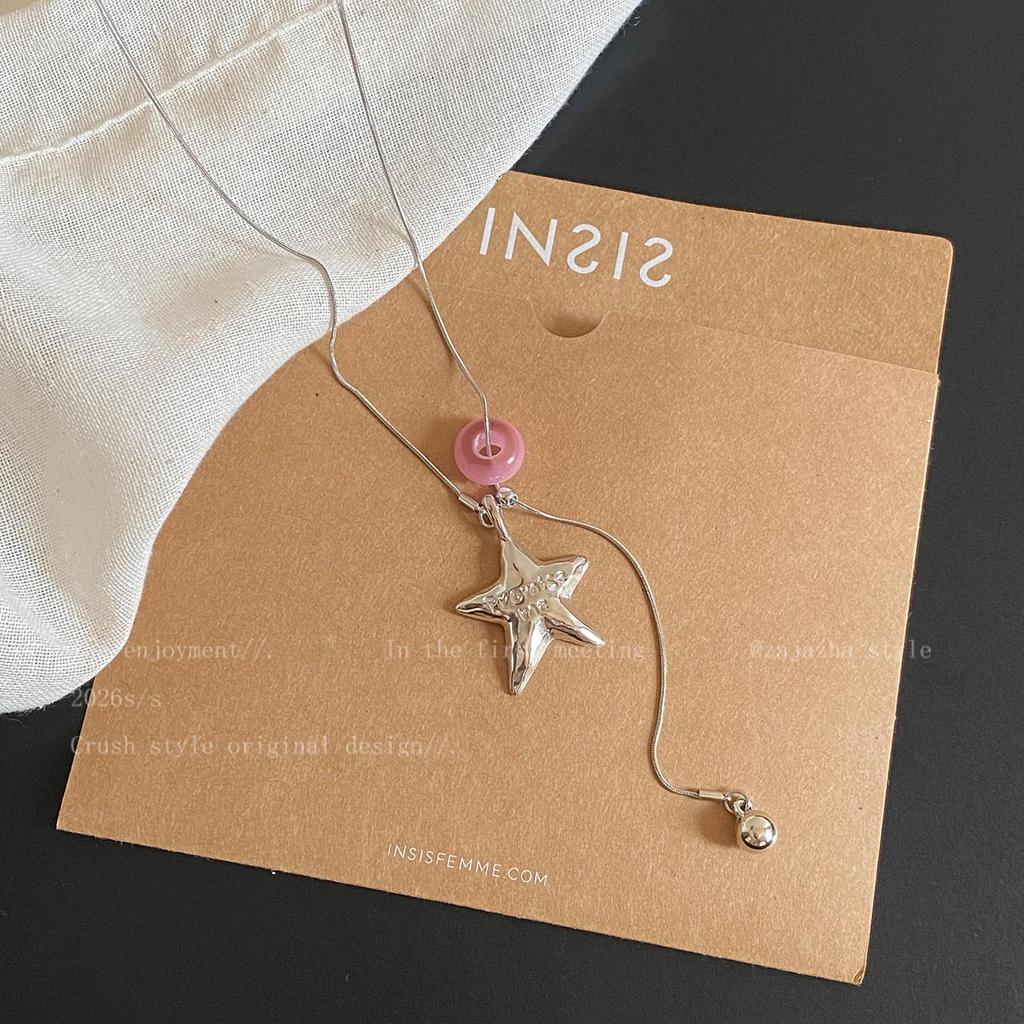 Colorful Star Pendant Necklace for Women - Adjustable, High-End Clavicle Chain