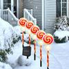 Solar Candy Cane Lights Outdoor Festive Solar Powered Christmas Candy Cane Pathway Markers For Driveway Patio Yard Lawn Garden