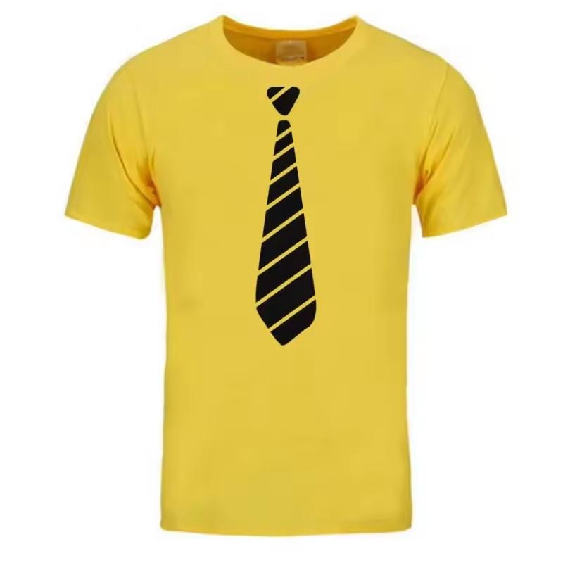 Summer Fun Tie Design Men's T-Shirt Novelty Fashion Hip Hop Short Sleeve Casual Comfortable 3D Printing Handsome Clothing