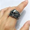 Bagues Ouverture Rivets Crâne Vintage pour Hommes et Femmes Mode Style Gothique Tendance Rue Style Neutre Bijoux