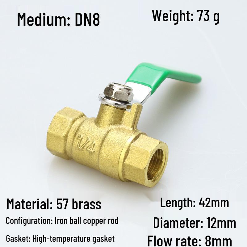 4-Point DN15 & 6-Point DN20 All-Copper Ball Valve, High-Temp Resistant, 1-Inch & 2-Inch, for Tap Water.