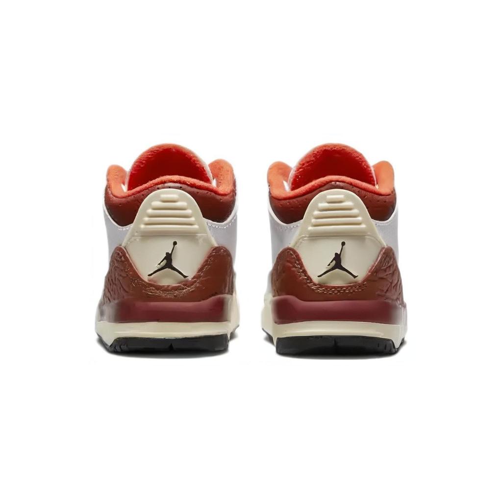 Air Jordan 3 Retro TD Marsstein Baby-Sneakers Weiß Schwarz Team-Orange DV7026-108