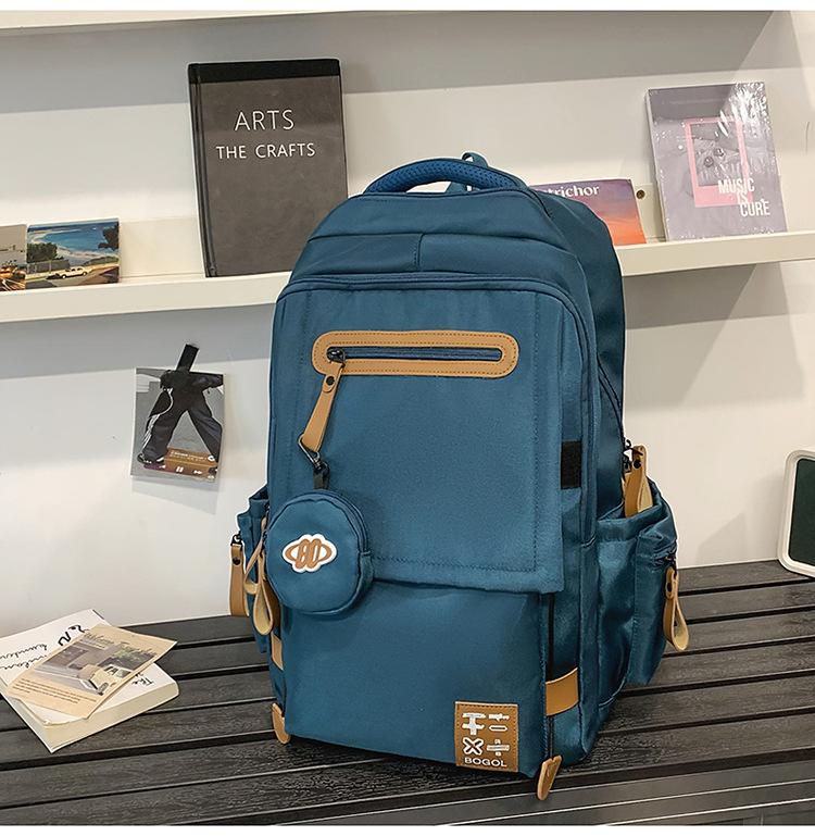 School Bag High-quality Couple Casual Backpack Large Capacity Multi-compartment Middle and High School Students Air Cushion Spine Backpack