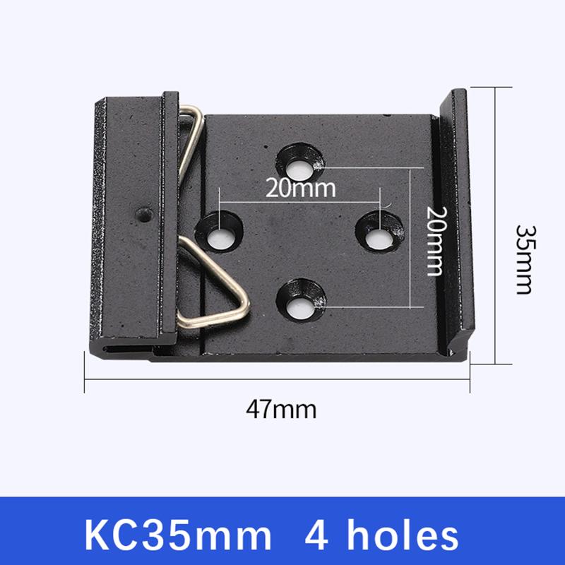 25MM 35MM 45MM Metal DIN Rail Fixed Clamp Clip Relay Mounting Buckle Simple Fixing Rack With Mounting Holes