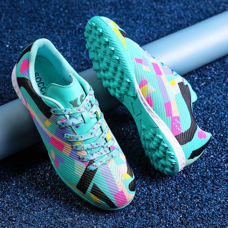 Men Football Boots Long Spikes High Ankle Soccer Shoes TF Kids Outdoor Grass Cleats Soccer Boots Training Sport Football Shoes
