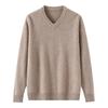 Men's 100% Pure Wool V-neck Thick Warm Business Casual Sweater