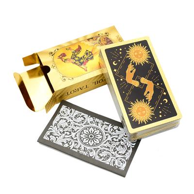 Gold Foil Tarot Tarot Table Game Pvc Waterproof Wear-Resistant New Card Game Party Multiplayer Game