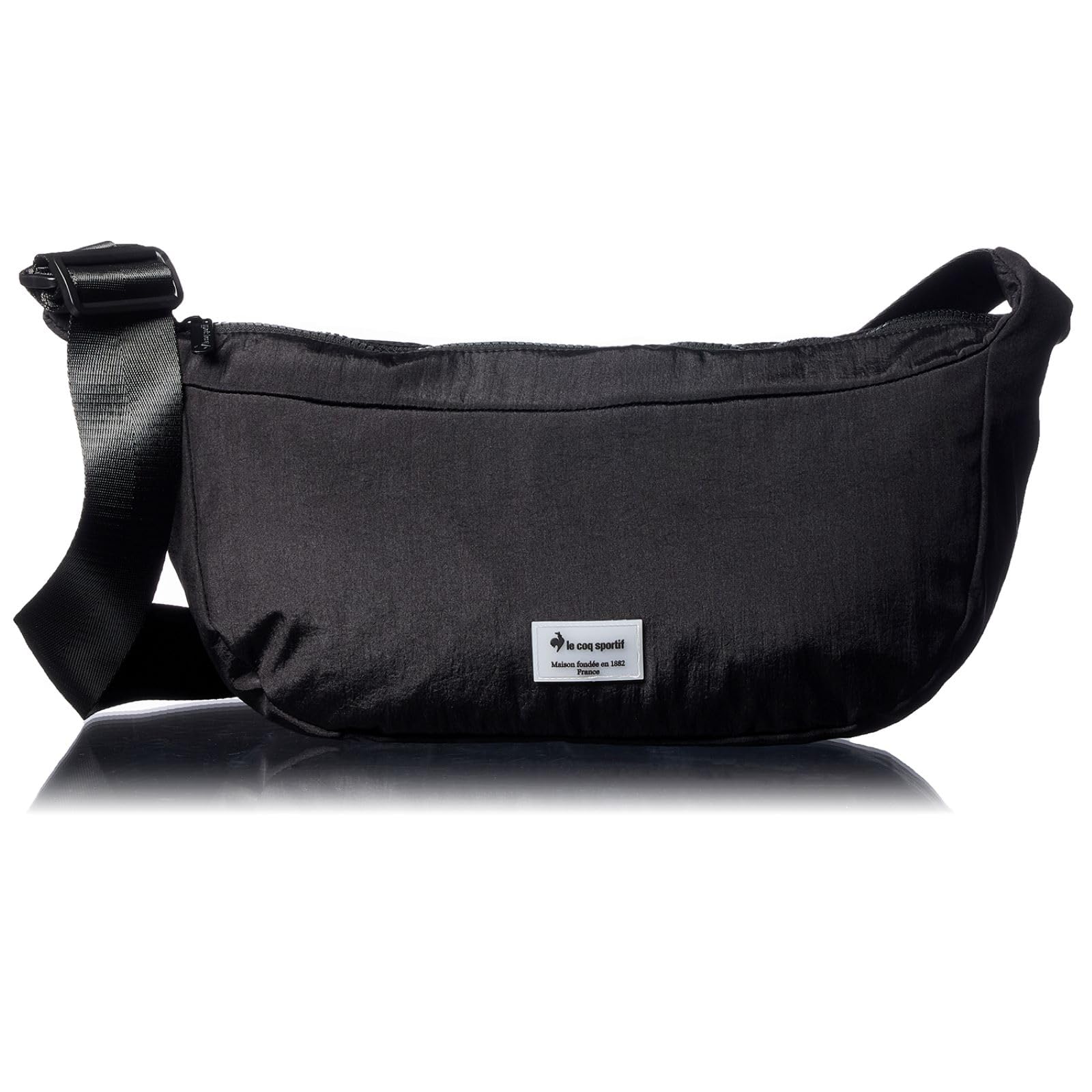 

Coq Deodorizing Antibacterial Crossbody Shoulder Bag Crescent Shape Lemon Hobo Bag [Le Sportif] Women s (Black) чорний