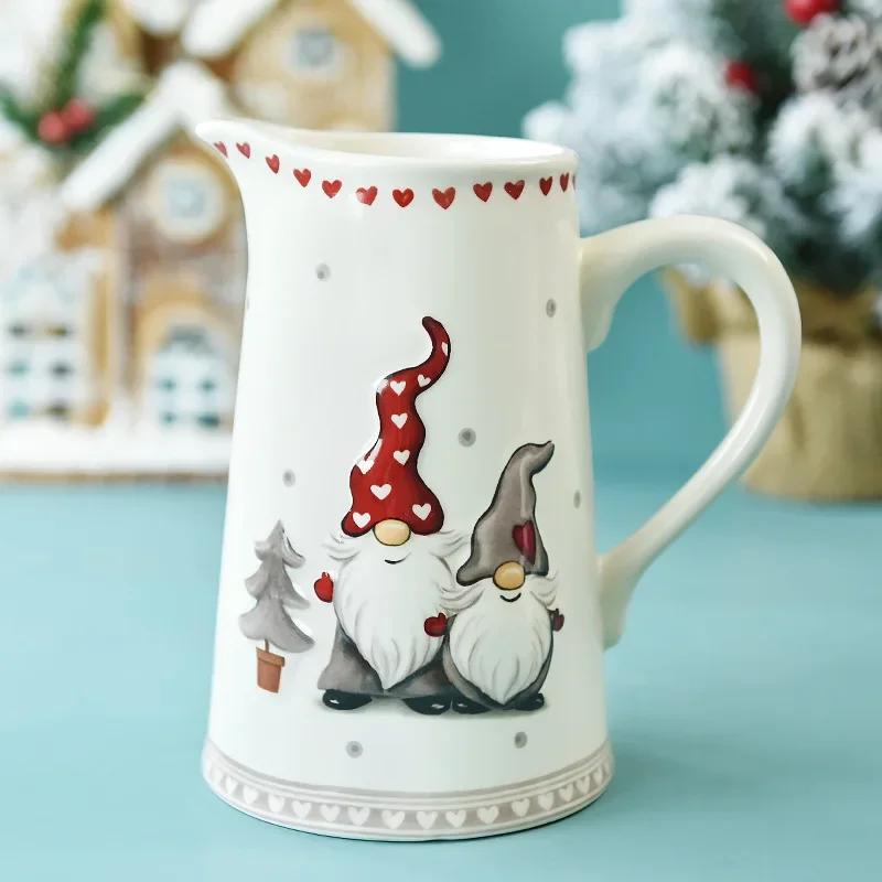 Christmas Plates Ceramic Dinner Plates Household Tableware Food Dining Plates Afternoon Tea Dessert Tray Kitchen Supplies
