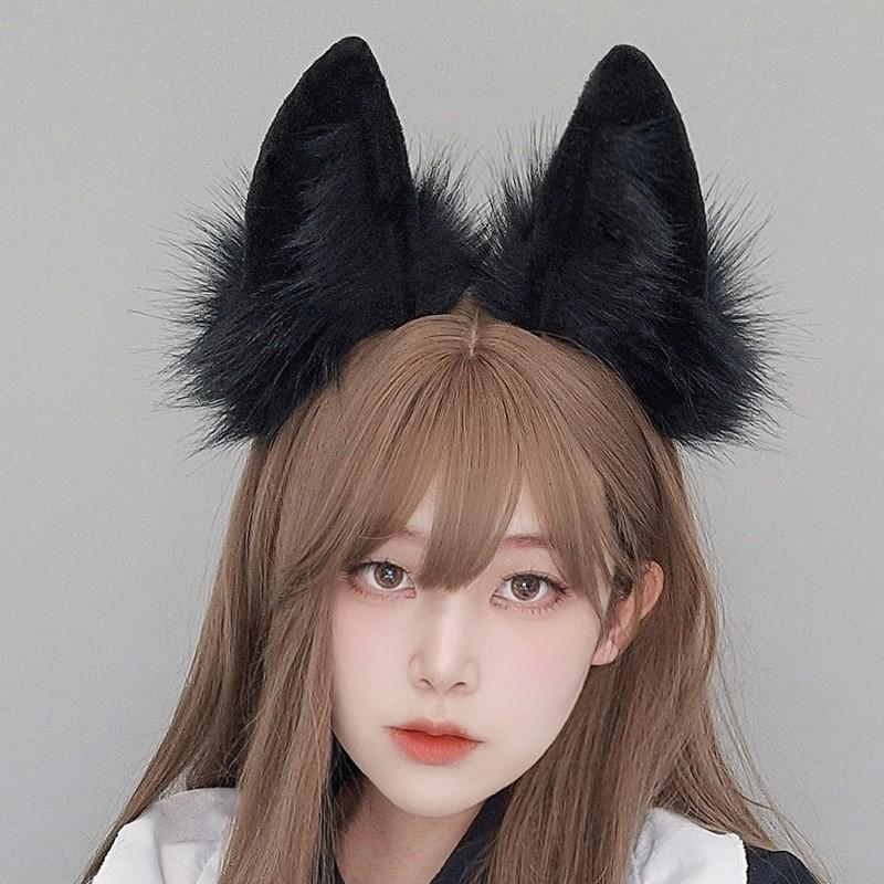 Handmade Fox Ear Headband Cosplay Accessory Anime Convention Cute Animal Ears Hair Band Women Men