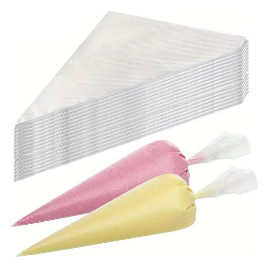 100Pcs Disposable Piping Bags with Tips Set Heavy Duty Non-Slip Pastry Bags for Icing Royal Icing Buttercream Baking Decoration Tools