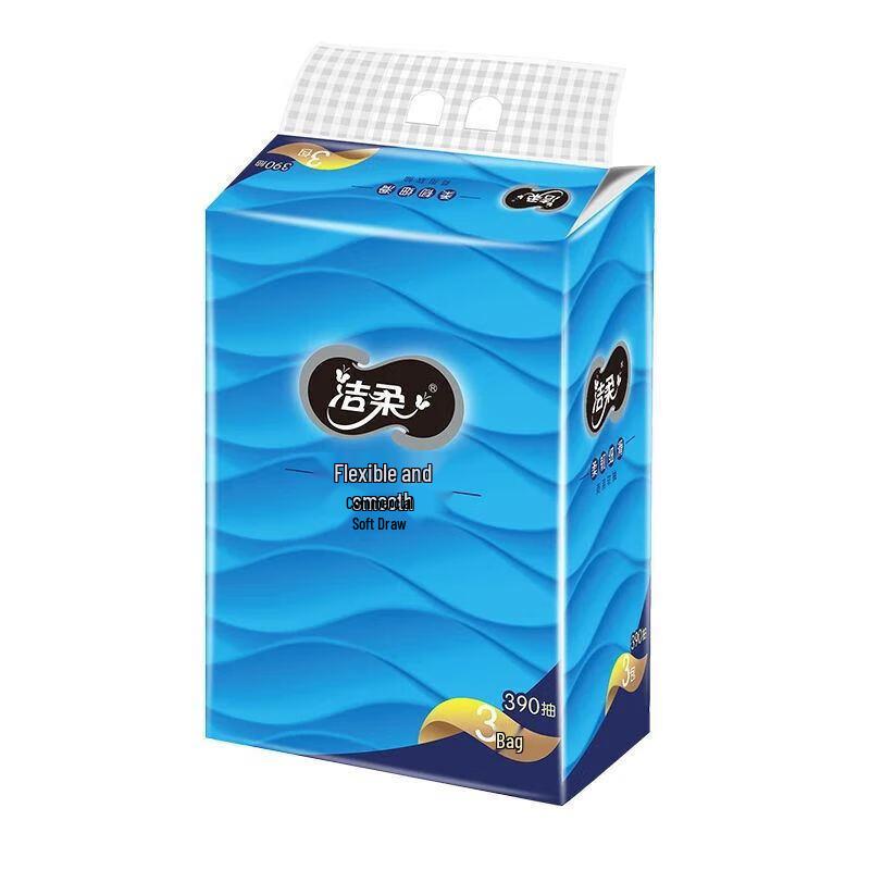 Jierou JR089-03A Commercial 3-Ply Soft Pack Facial Tissues, 130 Pulls, 12-Pack Bundle