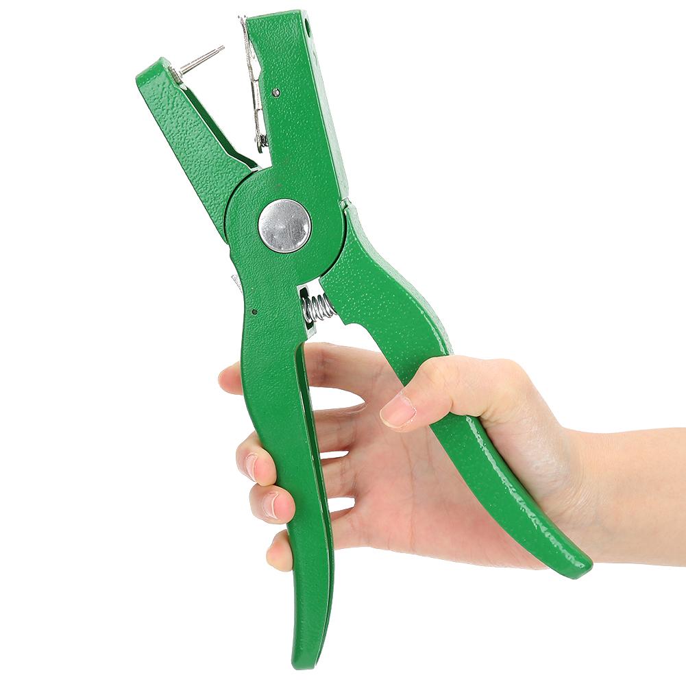 Metal Poultry Ear Tag Plier Equipment Livestock Marking Tool for Farm AnimalsGreen