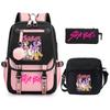 Animation Cartoon Peripheral Primary And Secondary School Students Schoolbag Multi-Functional Large-Capacity Leisure Backpack Three-Piece Set