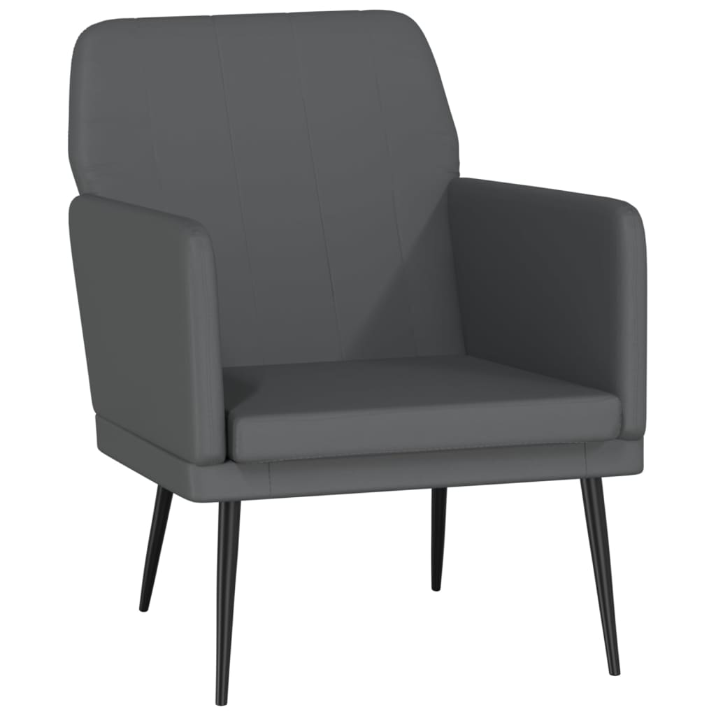 Armchair Gray 61x78x80 cm Artificial Leather