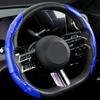 2pcs Car Accessories Carbon Fiber Non-Slip Steering Wheel Cover For Ford F150 Focus Ranger Fiesta Transit Mustang Mondeo MK2 MK3 Fusion