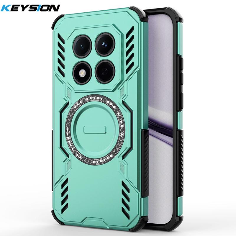 KEYSION Heat Dissipation Case for Redmi Note 15 5G 15 Pro 4G Magnetic Cooling Shockproof Phone Cover for Redmi Note 15 Pro+ 5G