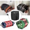 Waterproof Oxford Accordion Case with Shoulder Straps, Padded Black Storage Bag for Travel