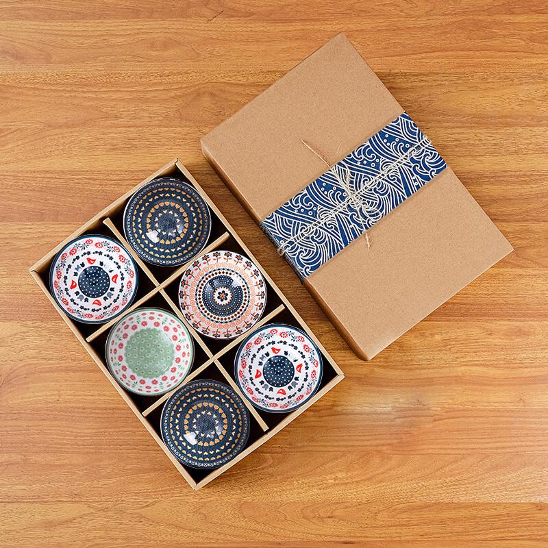 ZISIZ Ceramic Underglaze Dinnerware Bowl Set