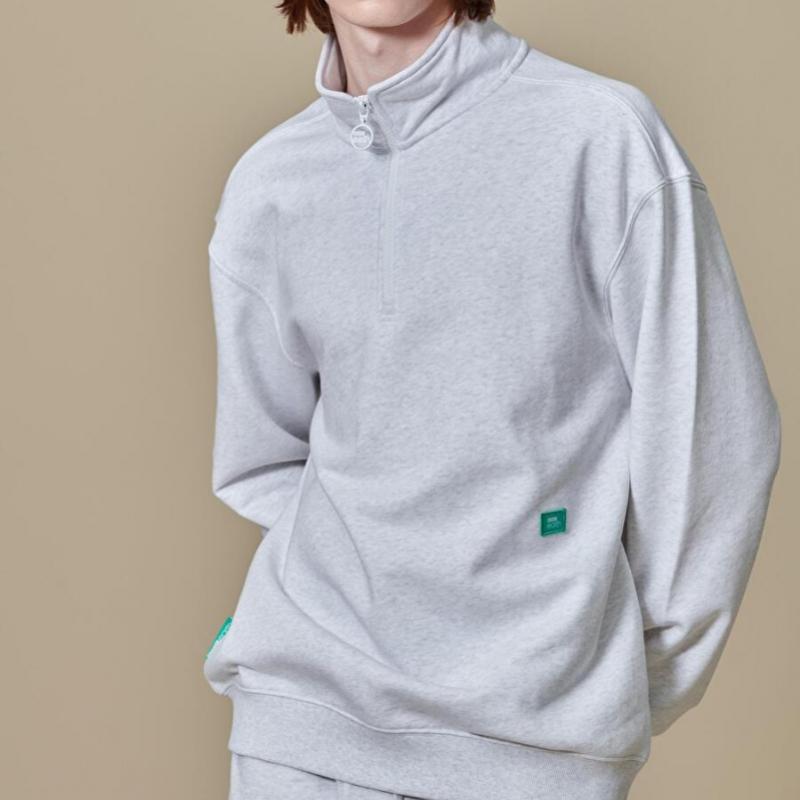 Bbc Earth Essential Half Zip  Gray  [23ss]