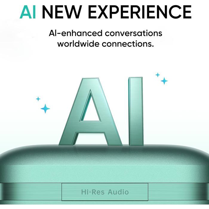 Realme Buds Air 7 Pro Ecouteurs Sans Fil Casque À Réduction De Bruit Avec 53dB AI Simultanée 48H d'Autonomie Bluetooth 5.4, Blanc