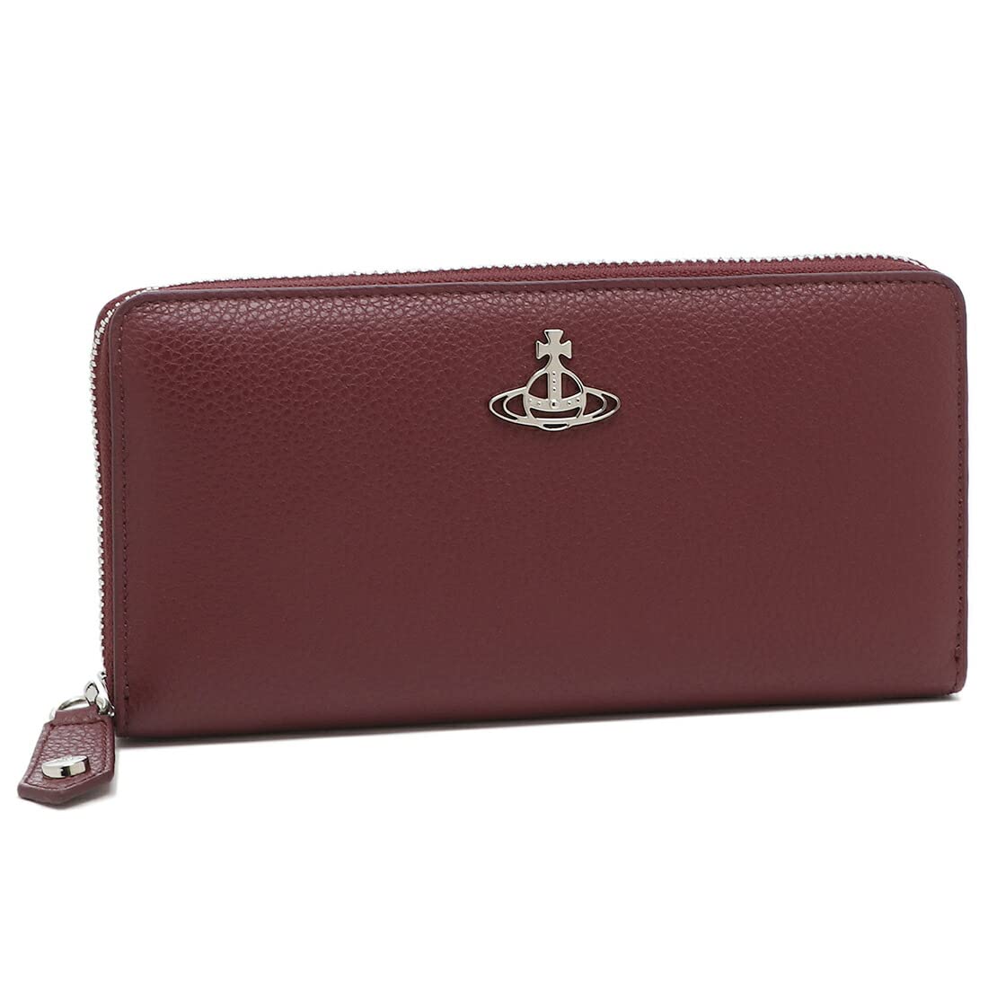 

Vivienne Westwood Grained Leather Long Wallet with 51050022 L001J I411 Zip-Around Closure, Red, Women s, [Used]