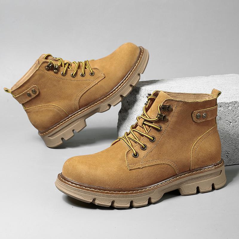 ძვირადღირებული ბრენდის მამაკაცის სპორტული ფეხსაცმელი ზამშის ტყავის ჩელსის ჩექმები ახალი მოდური სასეირნო ფეხსაცმელი ხელნაკეთი კომფორტული მამაკაცის მოტოციკლეტის ჩექმები