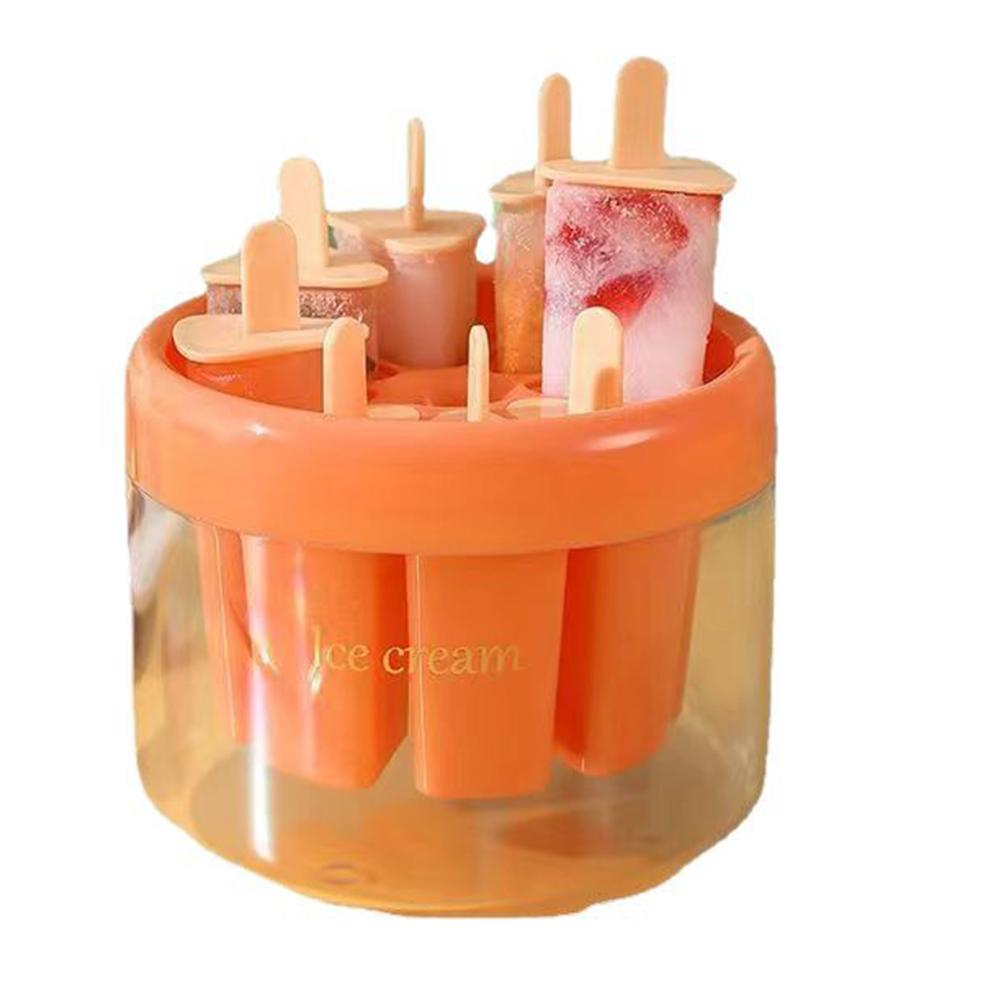 

Homemade Popsicles DIY Molds Summer Treats Green Fruit Flavored Ice Molds Ice Personalized Treats Space Efficient оранжевый