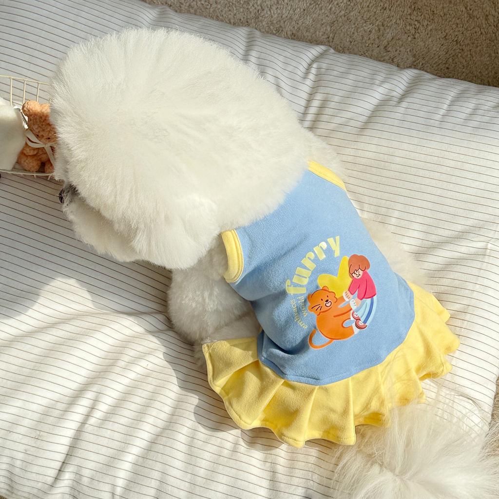 Pet Cat and Dog Clothes Summer Thin Teddy Bichon Frise Small Dog and Cat Spring and Summer Outfits Cute Halter Tops