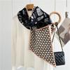 Classic harness accessories, premium double-layer double-sided silk scarf, Korean version of light luxury versatile long streamer scarf