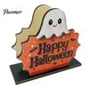 Unique Holiday Kitchen Decor Happy Halloween Wooden Napkin Holder, Cute Ghost Pumpkin Black Cat Tissue Holder for Paper Dispenser, Vertical