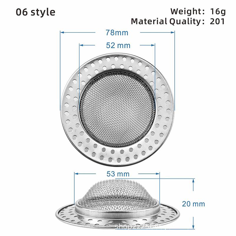 1PCS Filter kuchynského drezu Sieťka z nehrdzavejúcej ocele Sitko na drez Filter Sitko na drez do kúpeľne Odtokový otvor Sitko na filter Sitko na odpad