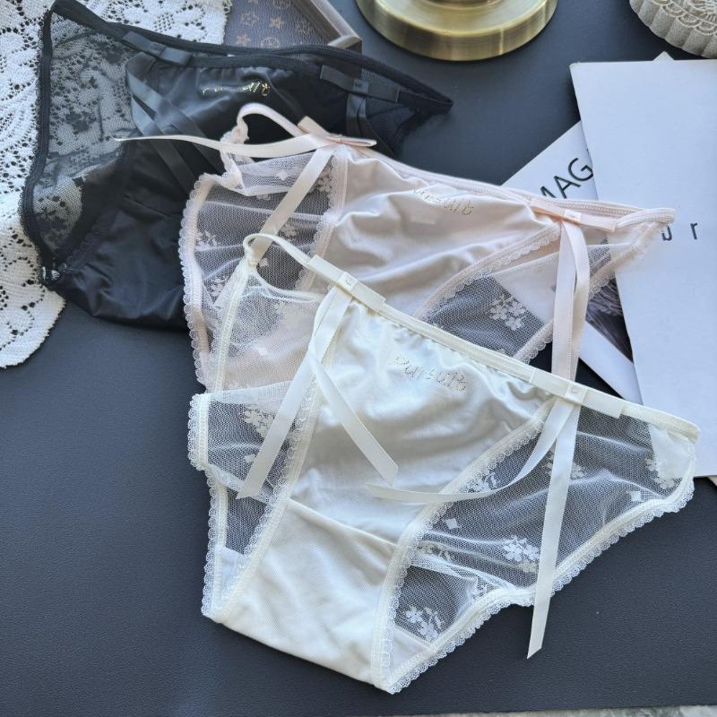 Ladies Spring Summer Cute Sexy Ice Silk Gauze Low Waist Panties