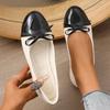 Fashion Ballet Flats Shoes Women Spring/Autumn Classics Casual Loafers Red Patent Leather Lady Fashion Designer Bowknot Shoes for Woman
