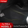 Futhope Car Central Control Side Defense Kick Pad For Tesla Model 3 -23 Protective Foot Interior Accessories Decoration Trim