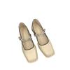 Coarse Heel French Evening Breeze Retro Square Head Mary Jane Single Shoes Women's Shoes 2025 New Black Commuter Work Shoes