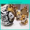 Toy Plush Tiger With Pp Cotton Filling Soft Short Fur Animal For Kids Gifts