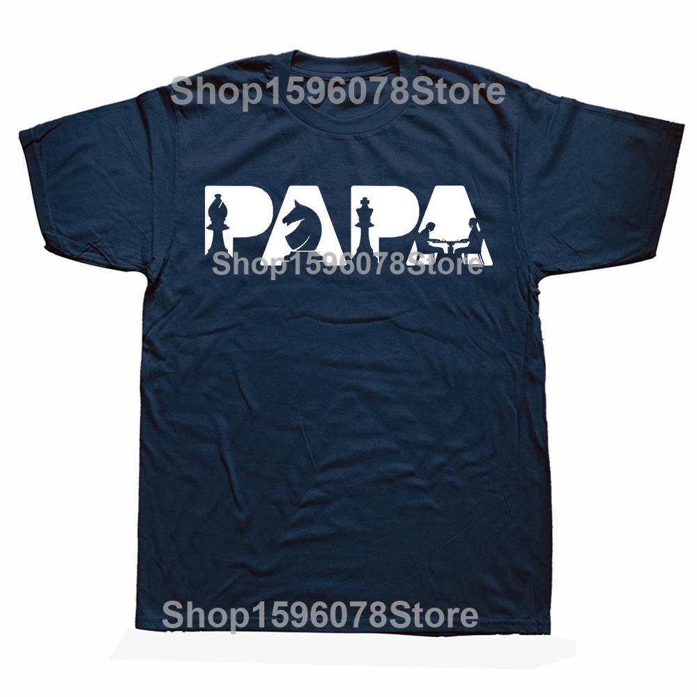 Chess Father Funny Dad Chess Father T Shirts Short Sleeve Birthday Gifts Mens Clothing Fashion Casual Loose Oversized T Shirt