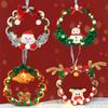 Snowman Twisting Sticks Wreath Material Pack Bell Pipe Cleaners Wreath with Light Chenille Stems Garland with Bow for Home Decor