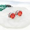 Gessen Elegante Geometrische Ohrstecker mit Zirkonia-Zargenfassung