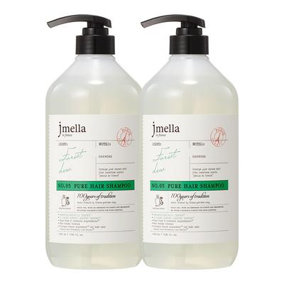 J.Mella In France Pure Forest Dew Hair Perfume Shampoo Aromatic Green Scent 1L 2 Pcs