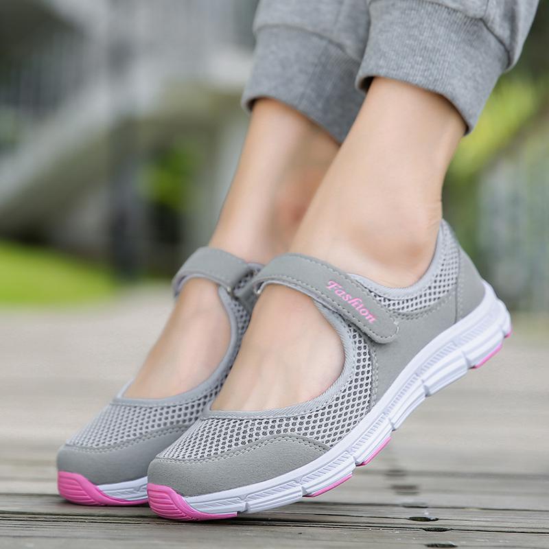Fashion Women Sandals  Breathable Vulcanized Shoes White ZapaWomen Sneakers Breathable Mesh Casual Walking Shoes Zapatillas De Mujer