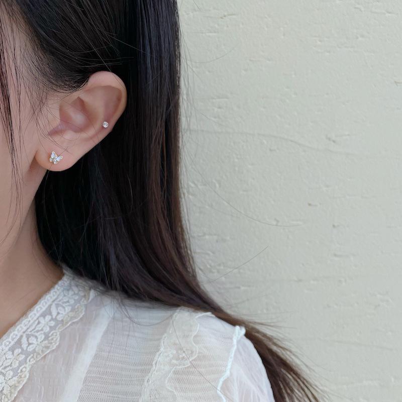 1Set  Delicate Pearl Stud Earring Set Simple Cute Korean Style Small Stud Earring For Women Girls Party Jewelry Gift