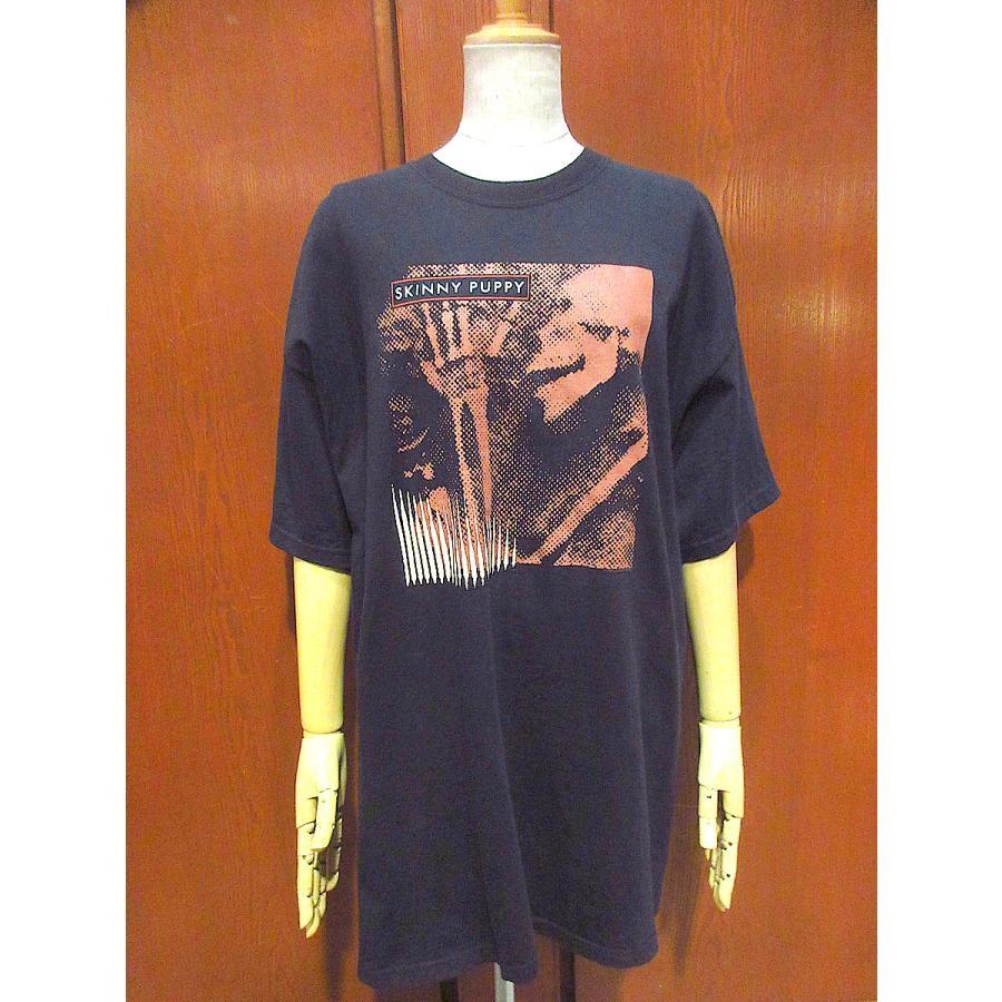 Vintage 2000er SKINNY PUPPY Print T-Shirt Schwarz XL Y2K Band