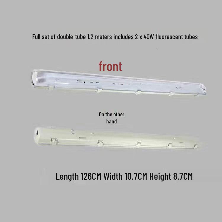 T8 Waterproof Double/Single LED Fluorescent Lamp Set, Dustproof & Explosion-Proof, Daylight Lamp Holder