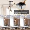 Vintage Ceiling Lamp Adjustable Hanging Pendant Lights E27 Base Black Geometric Ceiling Hanging Lamp For Kitchen Dinning Room Hallway