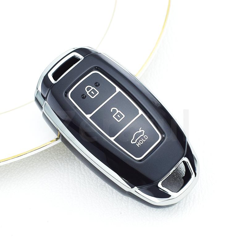 

3/4/5 Buttons For Hyundai I30 Ix35 Kona Encino Solaris Azera Grandeur Ig Accent Santa Fe Palisade Car Key Case Cover Keychain