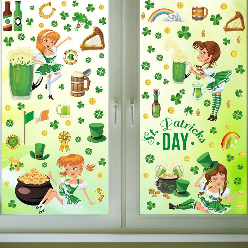 Clover Dwarf Ireland St. Patrick's Day Decoration Home Party Static Sticks