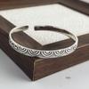 Xiaomi 100% Solid 925 Sterling Silver Retro Bracelet for Women Men Vintage Handmade Flower Patern Bracelet Birthday Gift