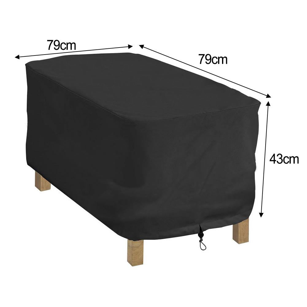 1PC Patio Furniture Table Cover 210D Oxford Fabric Heavy Duty Patio Furniture Table Dustproof Covers Outdoor Deck Box Covers